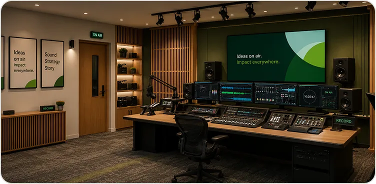 Studios AV installation