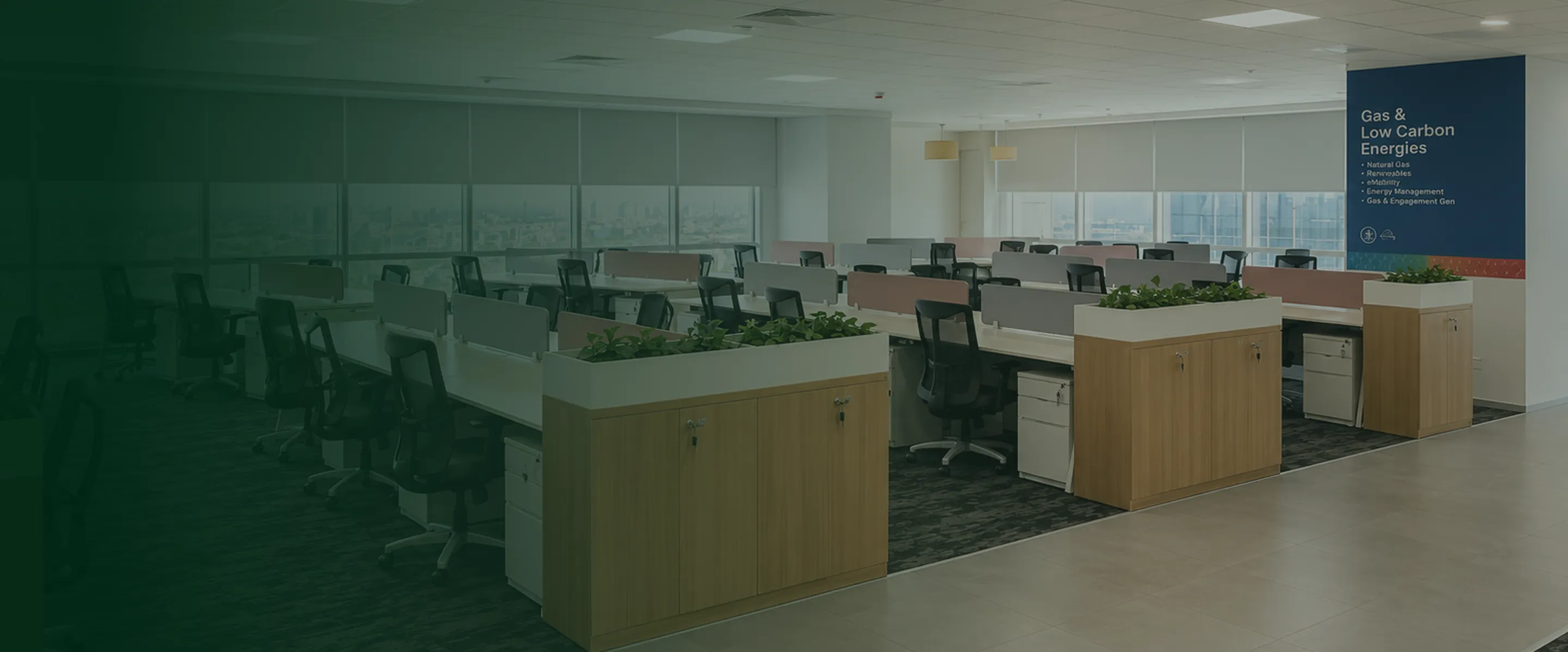 Technip Energies townhall with active LED display and divisible training rooms by Office Basics